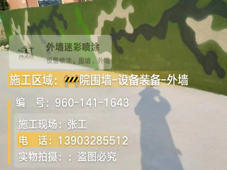普洱 迷彩漆喷涂价格（按平方米计费）